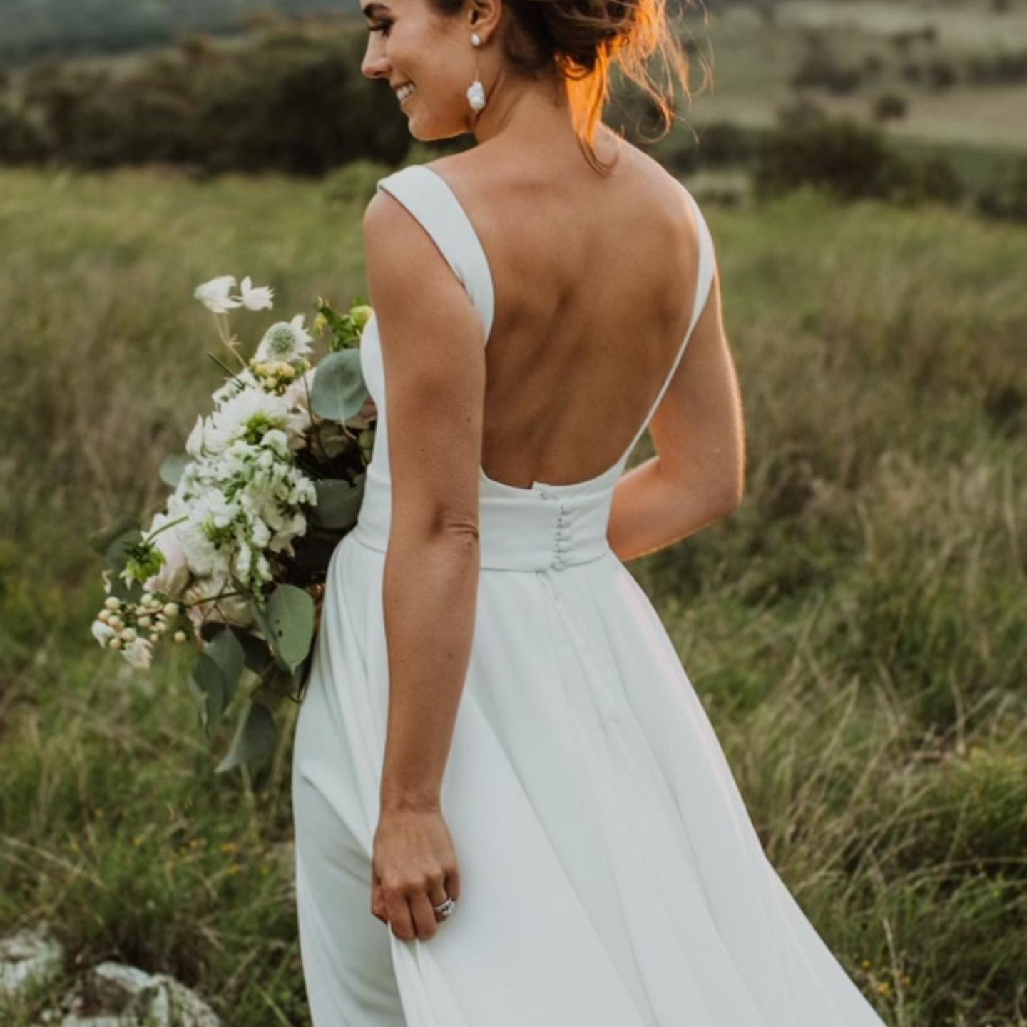 rhonda hemmingway wedding gown back