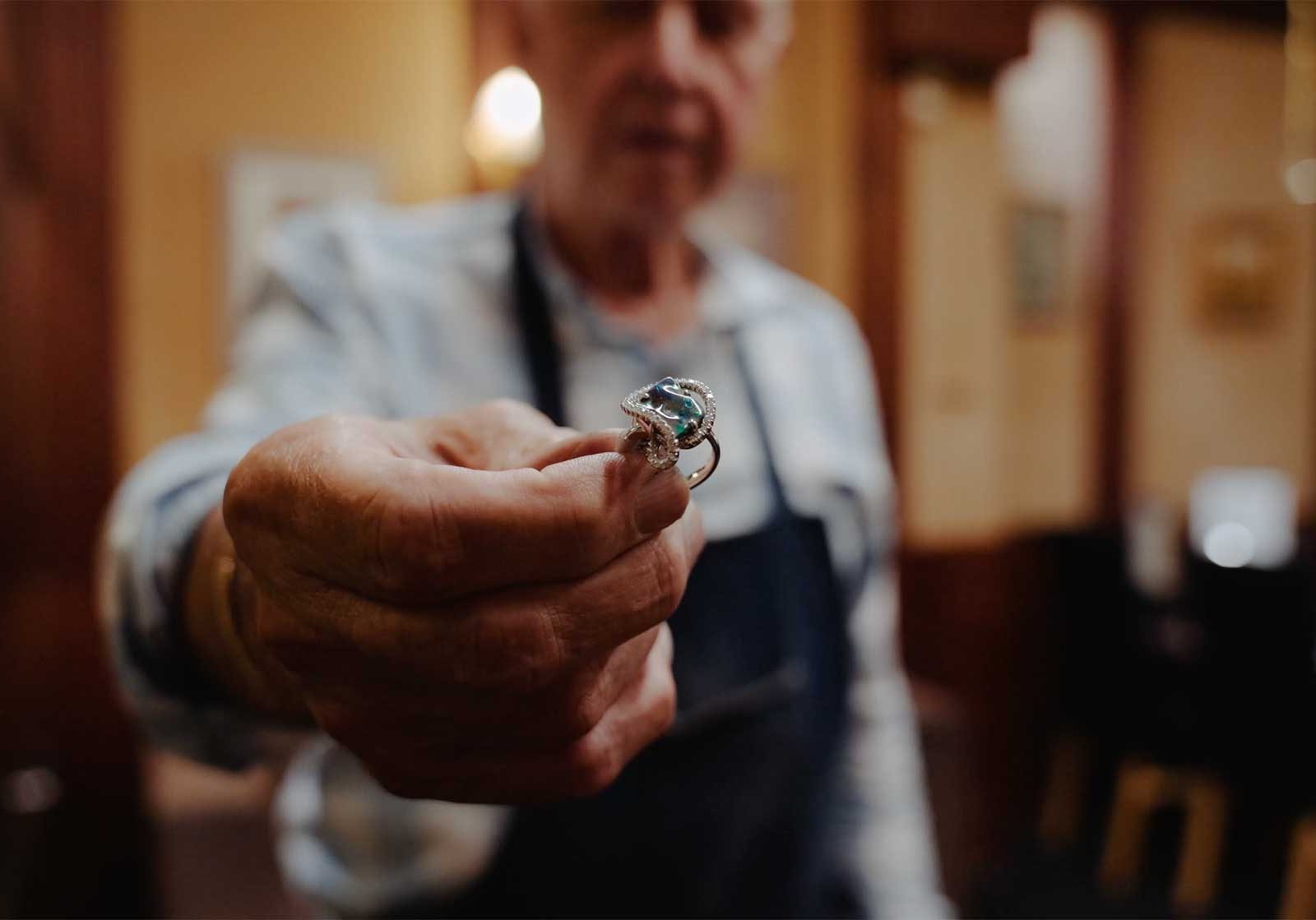 Ron Crisp Gemstone Diamond Ring