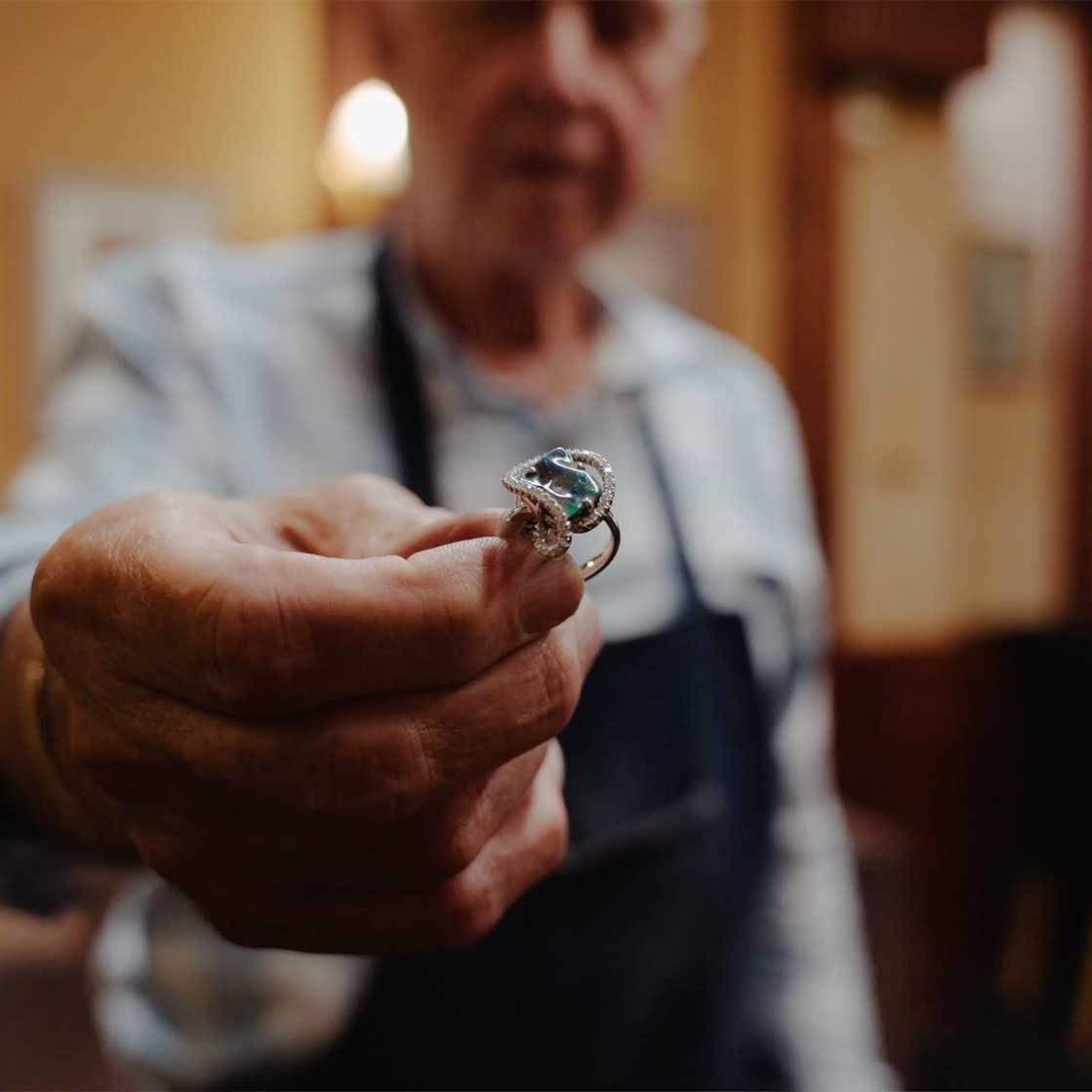 Ron Crisp Gemstone Diamond Ring